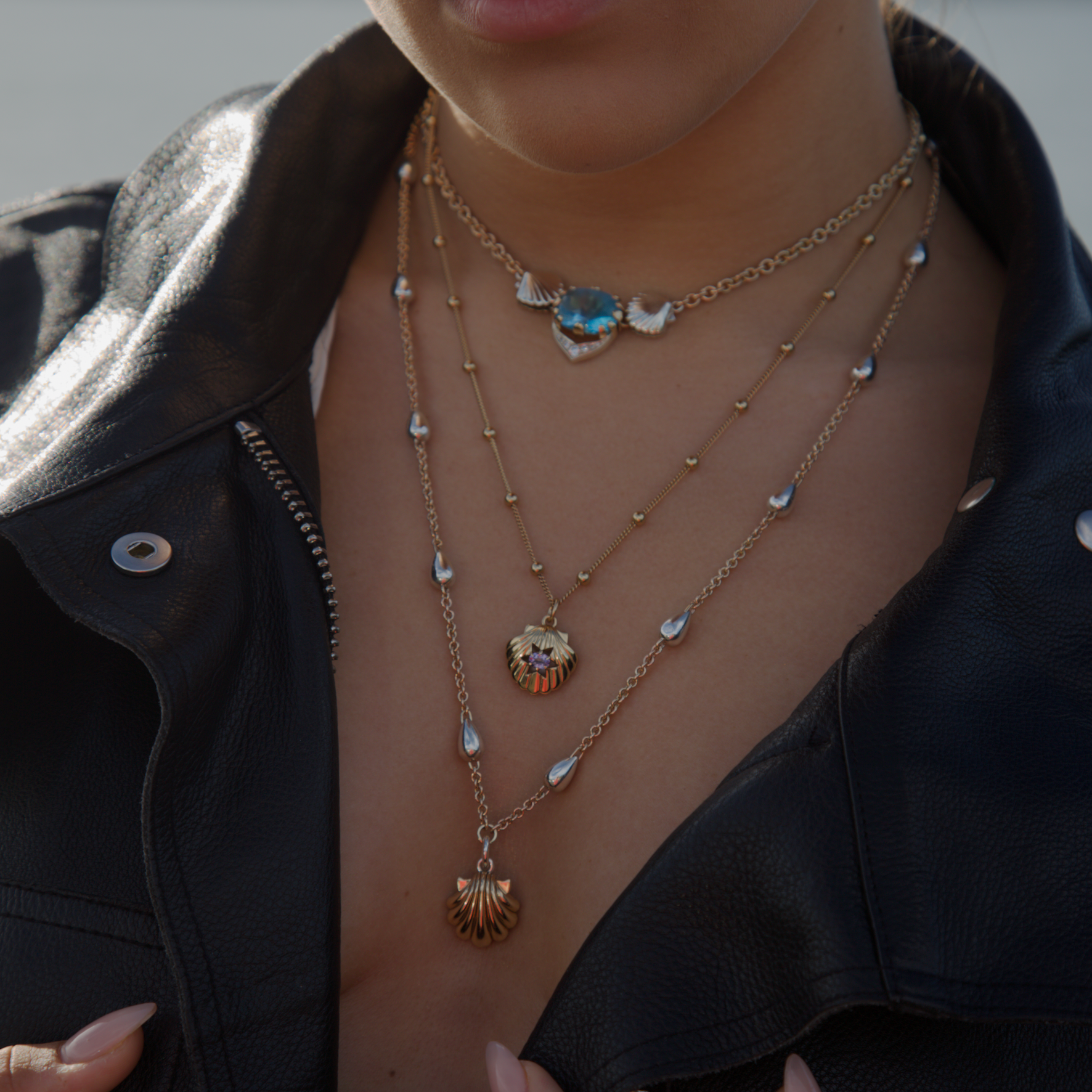 RAIN ON THE BEACH NECKLACE