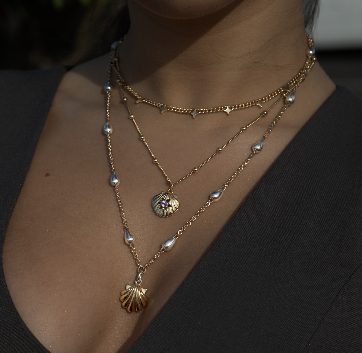 RAIN ON THE BEACH NECKLACE